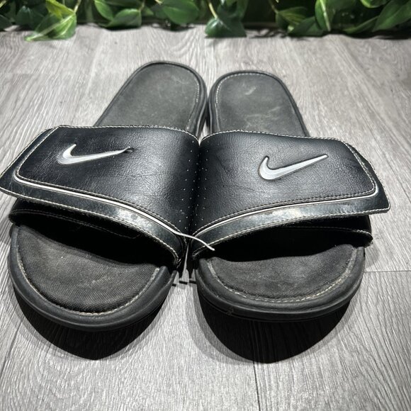 Nike COMFORT Slide 2 Sandal Men\'s Size 11 Black/Metallic Silver 415205 002 main image 11